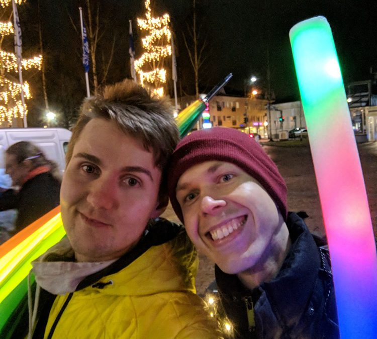 Jani ja Iiro Mikkeli Pridessa 25.11.2017